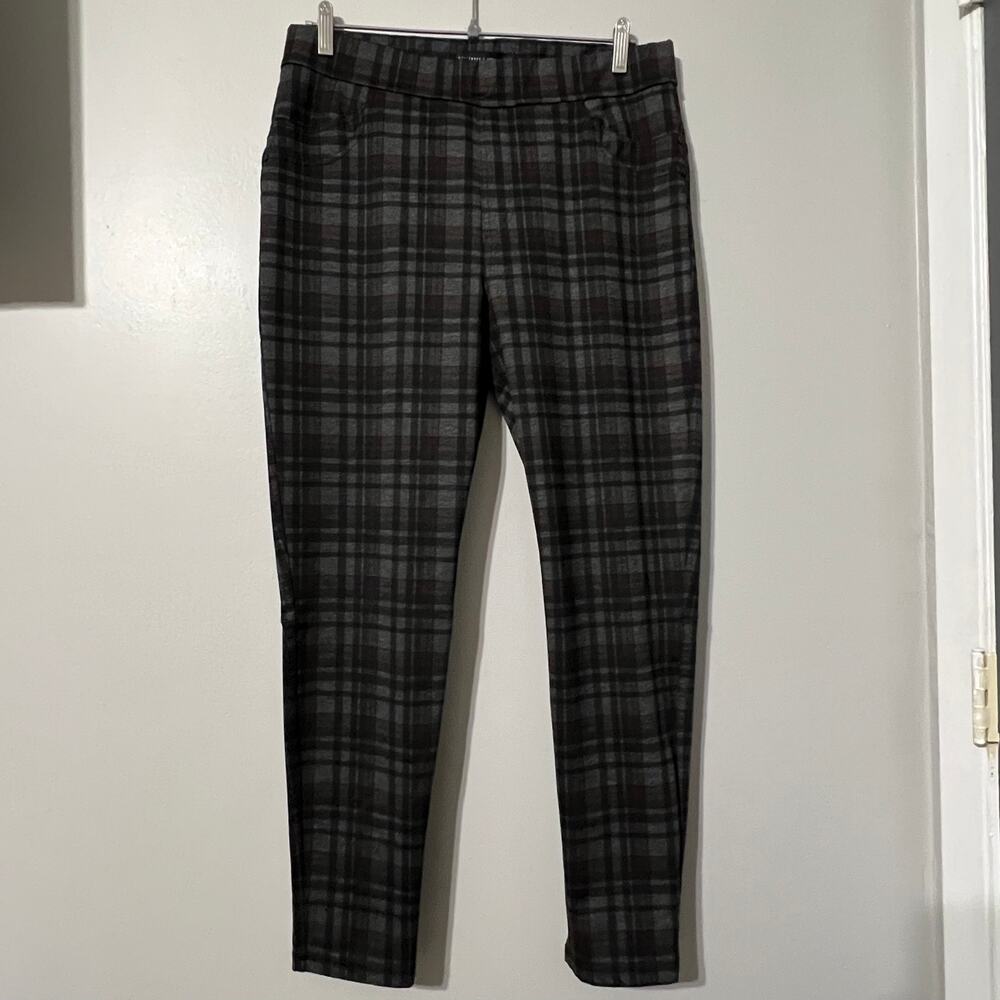 Sanctuary x Anthropologie Plaid Pants Womens 1X Stretch Pull On
